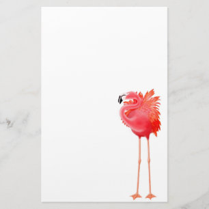 Tropisk rosa Flamingobrevpapper Brevpapper