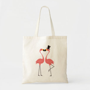 Tropisk Rosa Flamingos - Bröllop, Möhippa Tygkasse
