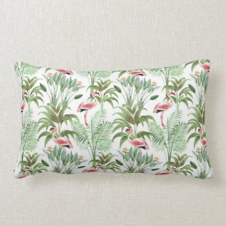 Tropisk Rosa Flamingos Lumbarkudde