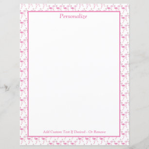 Tropisk Rosa Flamingos Personalize Stationery