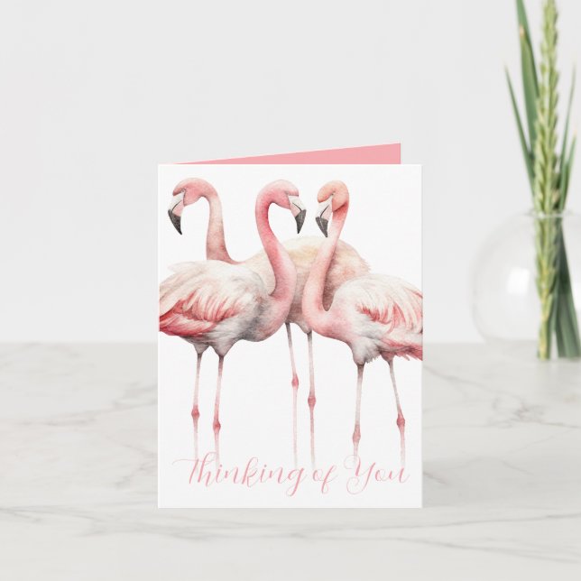Tropisk Rosa Flamingos Personlig Anteckningskort (Framsida)