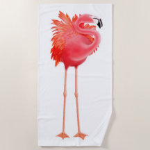 Tropisk rosa Flamingostrandhandduk