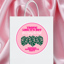 Tropisk Rosa Glitter Monstera Möhippa
