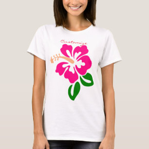Tropisk Rosa Hibiscus Flower Thunder_Cove T Shirt