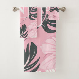 Tropisk rosa Hibiscus personlig Monogram