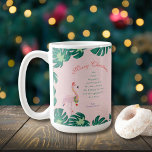 Tropisk Rosa Jul Flamingo Santa Hat Baubles Kaffemugg<br><div class="desc">Tropisk Rosa Jul Flamingo Red Santa Hat Gult Fairy Ljus Blue Baubles Coffee Mugg.</div>