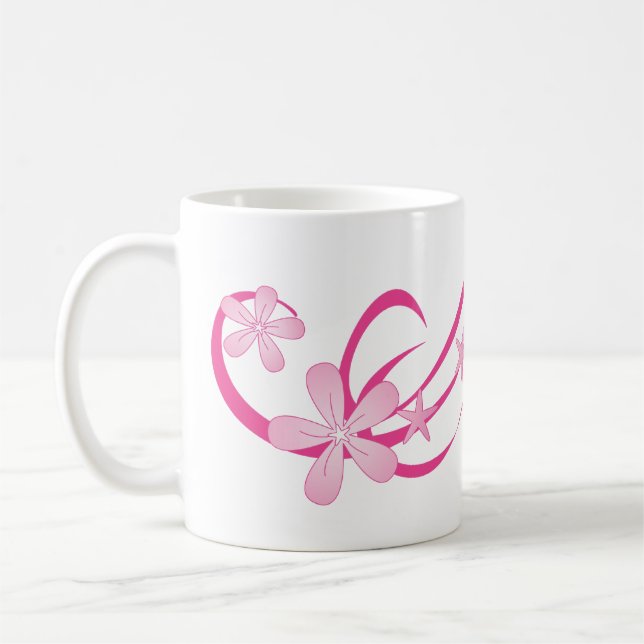 Tropisk Rosa Kaffemugg (Vänster)