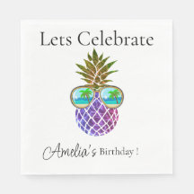 Tropisk rosa lila ananas