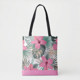 Tropisk Rosa Lush Hibiscus Tygkasse
