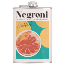 Tropisk Rosa Negroni Cocktail Retro