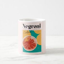 Tropisk Rosa Negroni Cocktail Retro Kaffemugg