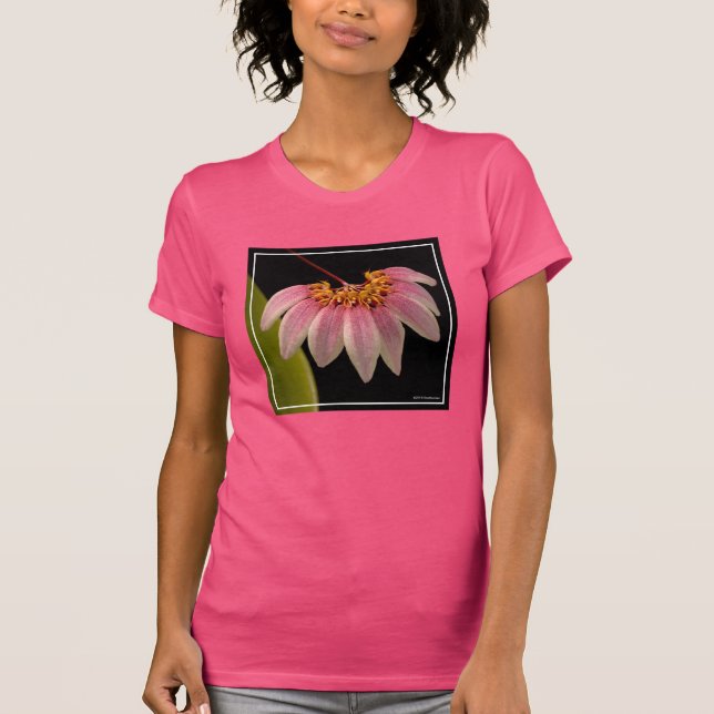 Tropisk rosa Orchid T Shirt (Framsida)