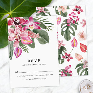 Tropisk RSVP-kort OSA Kort