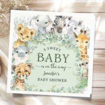 Tropisk Safari Djungeldjur Baby Shower