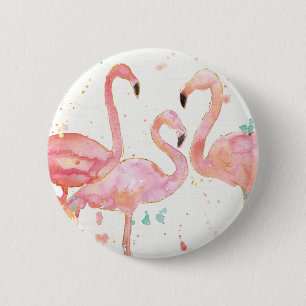 Tropisk   sammankomst av Flamingos Knapp