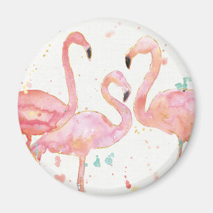 Tropisk sammankomst av Flamingos Magnet