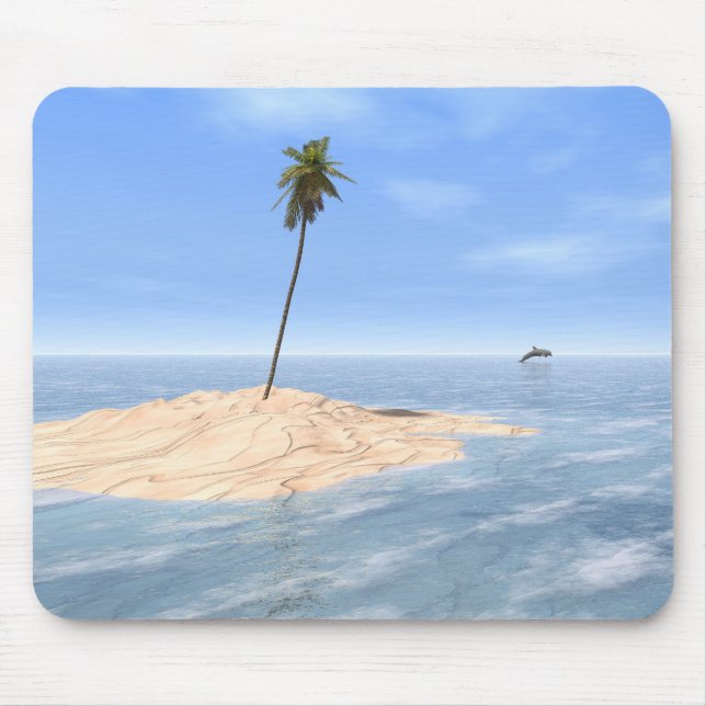 "Tropisk Sandbar" Mousepad Musmatta (Framsidan)