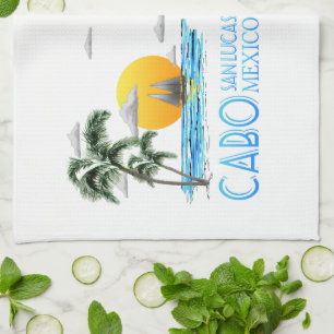 Tropisk segelsedel Cabo San Lucas Mexiko Kökshandduk