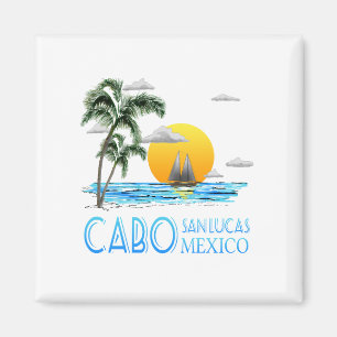 Tropisk segelsedel Cabo San Lucas Mexiko Magnet