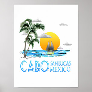 Tropisk segelsedel Cabo San Lucas Mexiko Poster