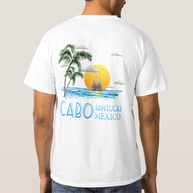 Tropisk segelsedel Cabo San Lucas Mexiko Tee Shirt (Baksida)