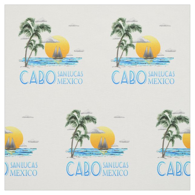 Tropisk segelsedel Cabo San Lucas Mexiko Tyg (Provkarta)