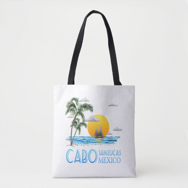 Tropisk segelsedel Cabo San Lucas Mexiko Tygkasse (Framsida)