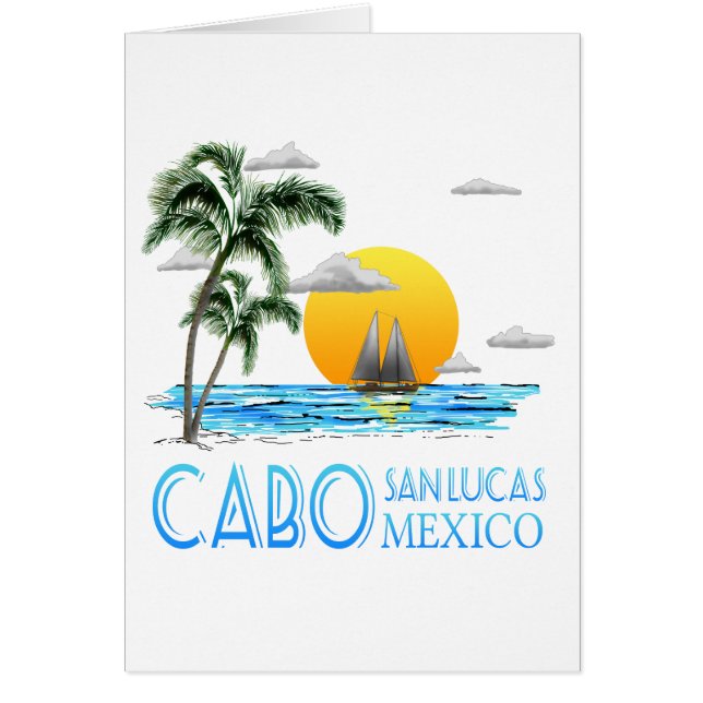 Tropisk segling Cabo San Lucas Mexiko Hälsningskort (Framsidan)