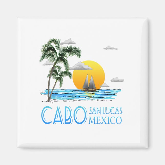 Tropisk segling Cabo San Lucas Mexiko Magnet (Framsidan)