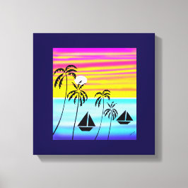 Tropisk segling fantastisk och Cute Canvastryck
