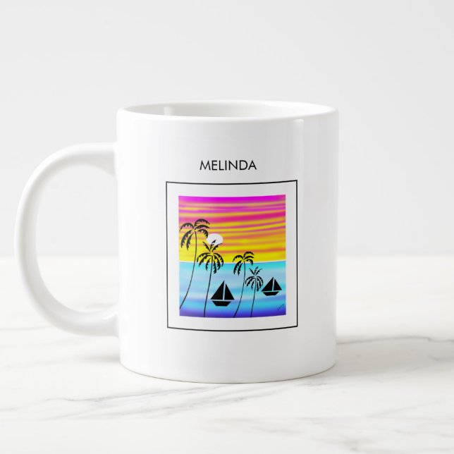 Tropisk segling jumbo mugg (Vänster)