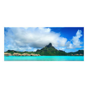 Tropisk semesterort på Bora Bora fototryck