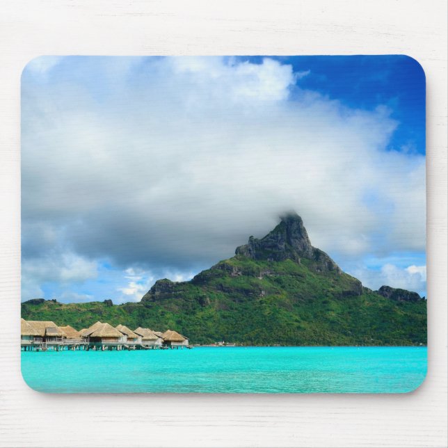Tropisk semesterort på Bora Bora mousepad Musmatta (Framsidan)