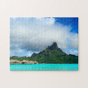 Tropisk semesterort på det Bora Bora pussel