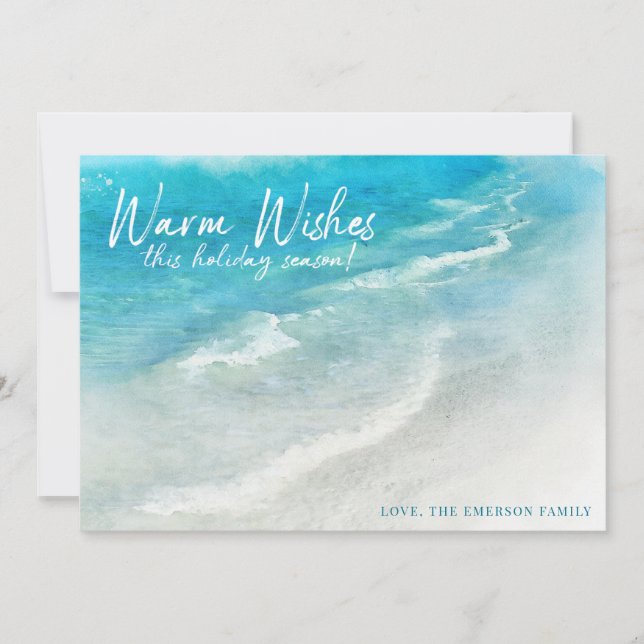 TROPISK SEMESTERSTRAND | Jul eller Hanukkah Julkort (Framsida)