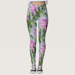 TROPISK SHOCK ROSA ORCHID   BLOMMIGT LEGGINGS