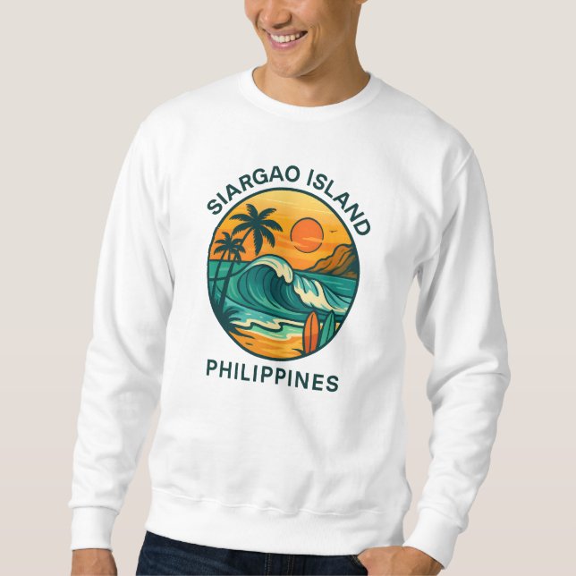 Tropisk Själ - Siargao Ö Filippinerna Lång Ärmad Tröja (Framsida)
