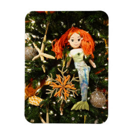 Tropisk Sjöjungfru Under Helgdag Havets jul Magnet