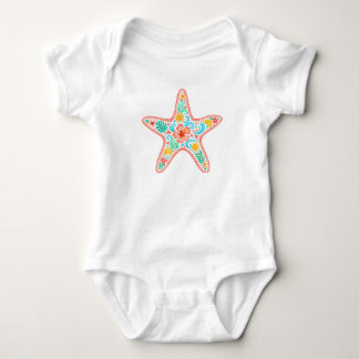 Tropisk sjöstjärna baby bodysuit t shirt
