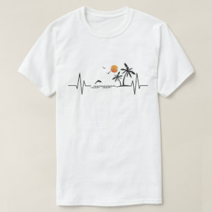 Tropisk Sjuksköterska Present Strandliv Hjärtats T Shirt