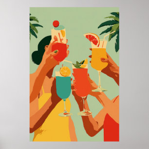 Tropisk skål för bruden poster