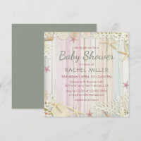 Tropisk skals strand Baby Shower
