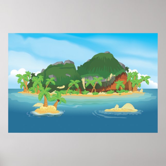 Tropisk Skattö Poster (Framsidan)