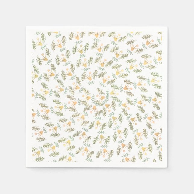 Tropisk skog botanisk baby shower-fest pappersservett (Framsidan)