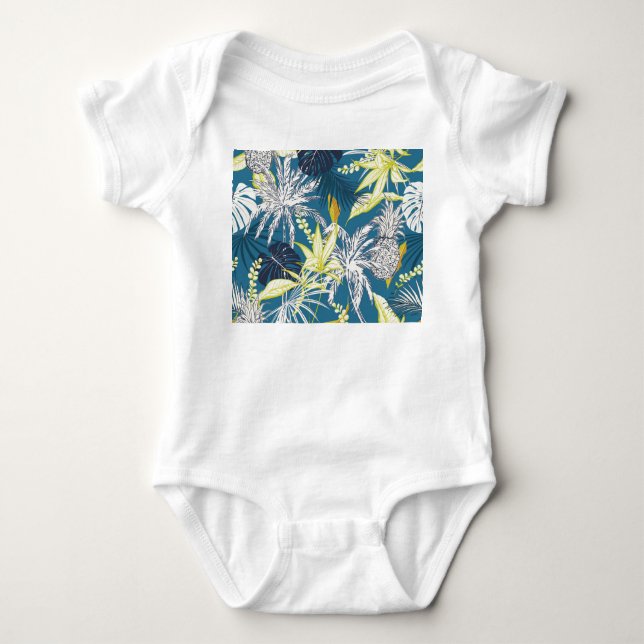 Tropisk skog: Färgfull Hand plockade. T Shirt (Framsida)