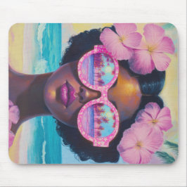 Tropisk skönhet i Rosa Shades Musmatta