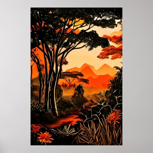 Tropisk skymning poster (Framsidan)