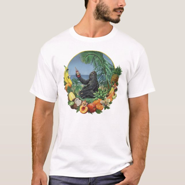 Tropisk Slam! Apa i tropikernaoriginalkonstverk Tee (Framsida)