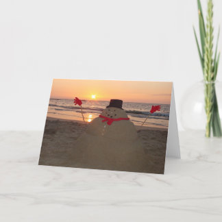 Tropisk snögubbe helgkort