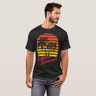 Tropisk solnedgång för ändlös sommar80-tal t shirt